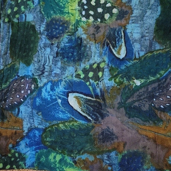 Artisan TURQUOISE Fairycore Coastal Watercolor Feathers Wrap Shawl